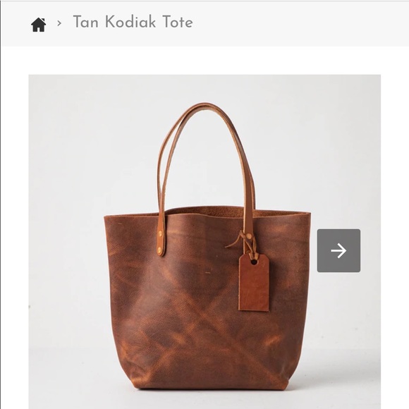 KMM&CO Handbags - Classic Tan Kodiak Leather Tote by KMM&CO